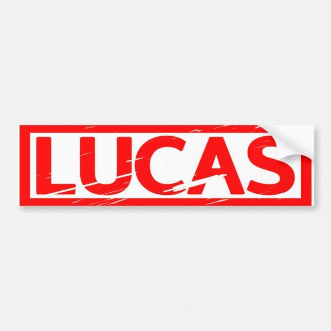 Autocollant De Voiture Timbre Lucas (Devant)