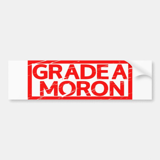 Autocollant De Voiture Timbre Moron de grade A (Devant)
