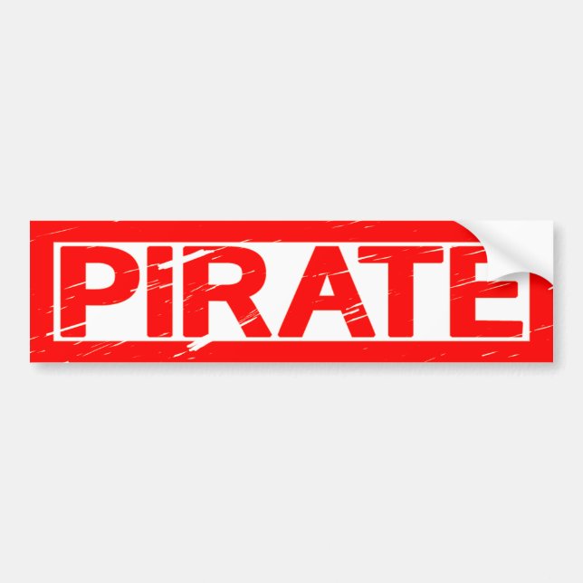 Autocollant De Voiture Timbre pirate (Devant)