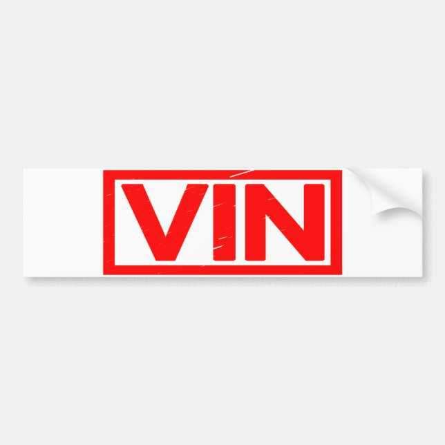 Autocollant De Voiture Timbre Vin (Devant)
