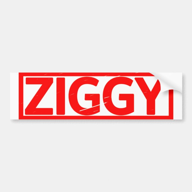 Autocollant De Voiture Timbre Ziggy (Devant)