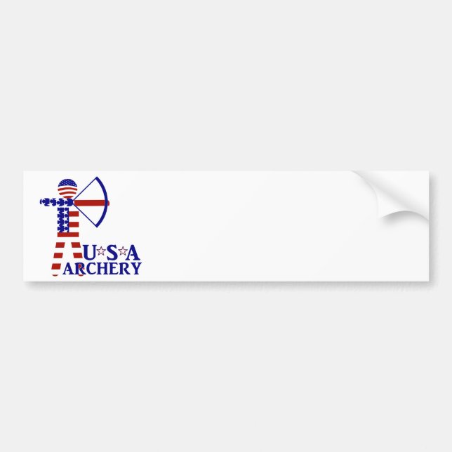 Autocollant De Voiture Tir à l'arc patriotique américain  (Devant)