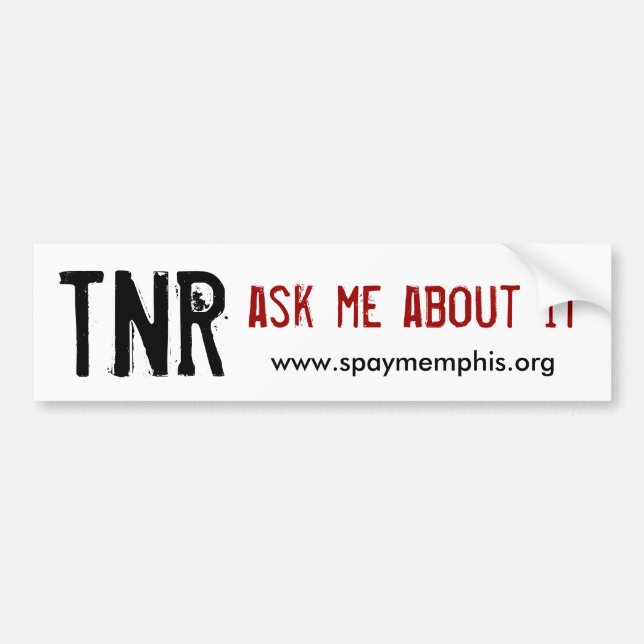Autocollant De Voiture TNR, m'interrogent au sujet de eux (Devant)