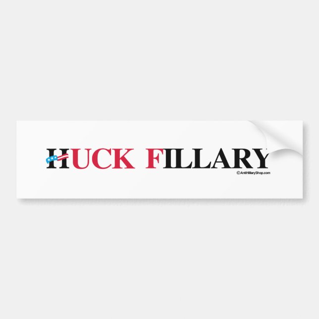 Autocollant De Voiture Toile à grain d'orge Fillary - - Anti-Hillary - (Devant)