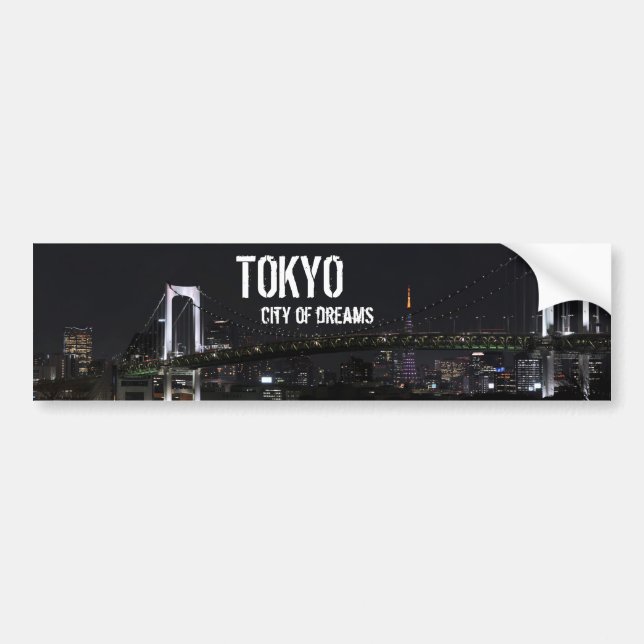 Autocollant De Voiture Tokyo par nuit (Devant)