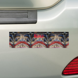 Autocollant De Voiture Tonnerre à visage totem