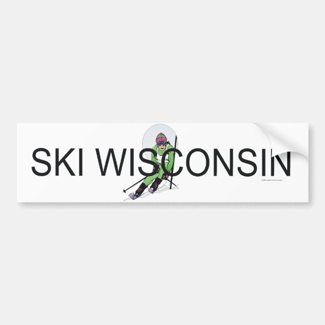 Autocollant De Voiture TOP Ski Wisconsin (Devant)