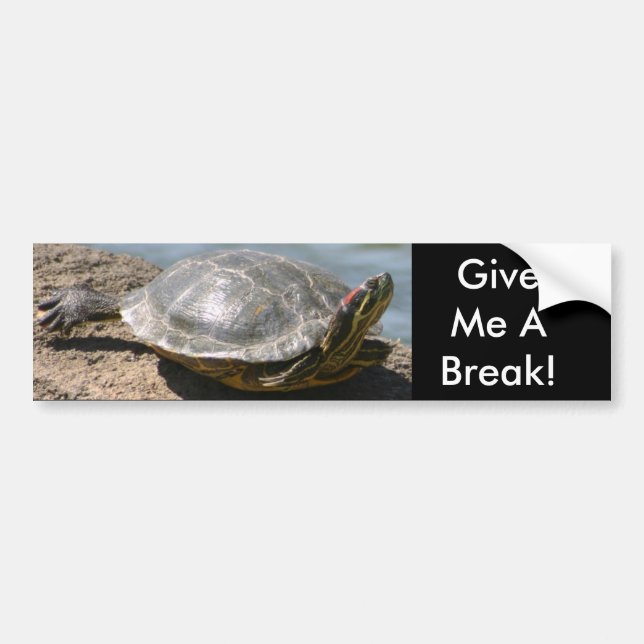 Autocollant De Voiture Tortue - donnez-moi une coupure (Devant)