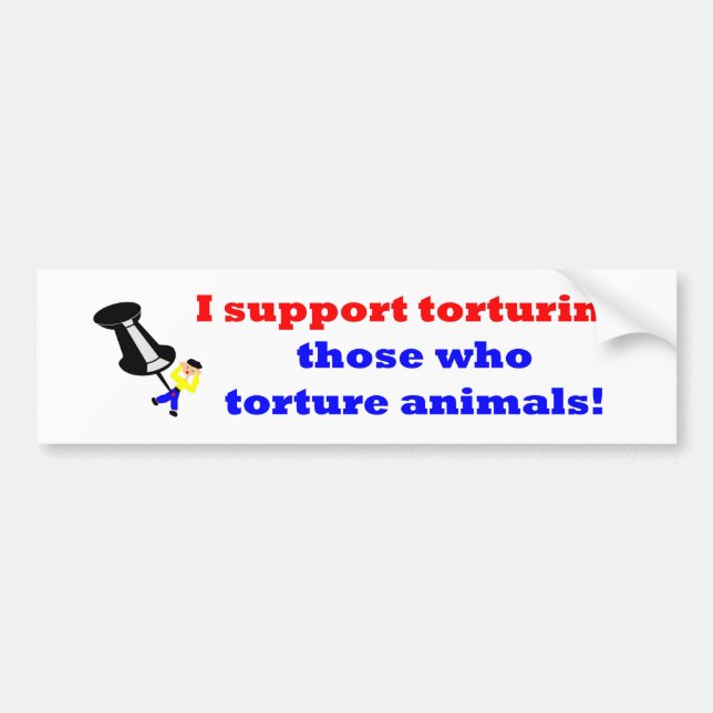 Autocollant De Voiture Torturez ceux qui torturent (Devant)