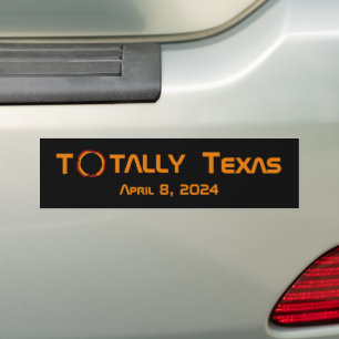 Autocollant De Voiture Totalement Texas 2024 Solar Eclipse