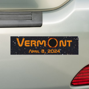 Autocollant De Voiture Totalement Vermont 2024 Solar Eclipse