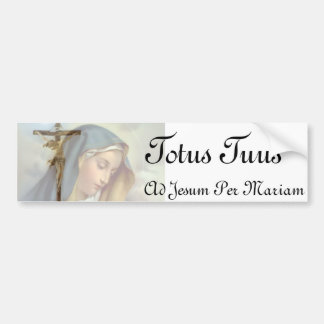 Autocollant De Voiture Totus Tuus Bumpersticker