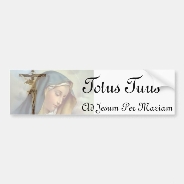 Autocollant De Voiture Totus Tuus Bumpersticker (Devant)