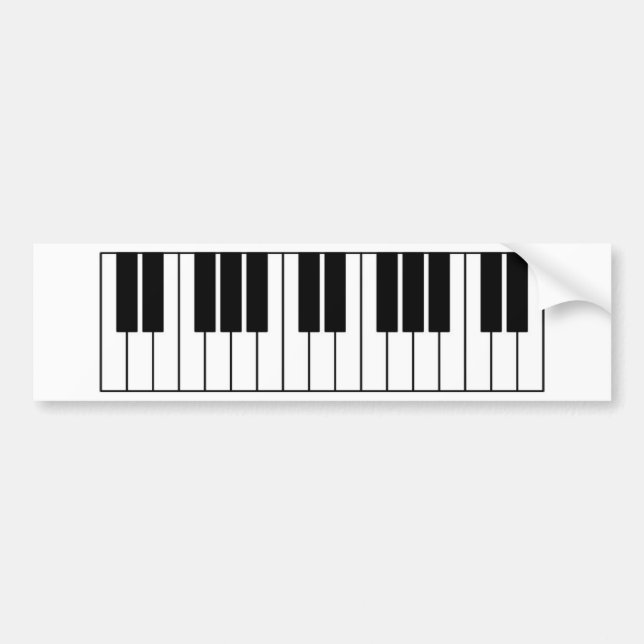 Autocollant De Voiture Touches de piano (Devant)