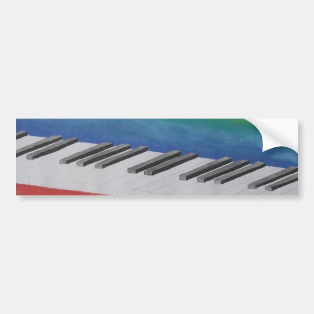 Autocollant De Voiture Touches de piano (Devant)