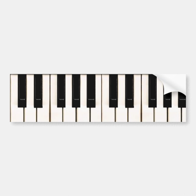 Autocollant De Voiture Touches de piano (Devant)