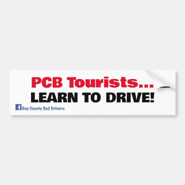 Autocollant De Voiture Touristes PCB - Apprendre à conduire (Devant)