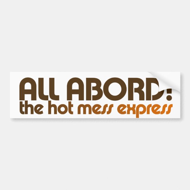 Autocollant De Voiture Tous à bord de l'express à la pagaille (Devant)