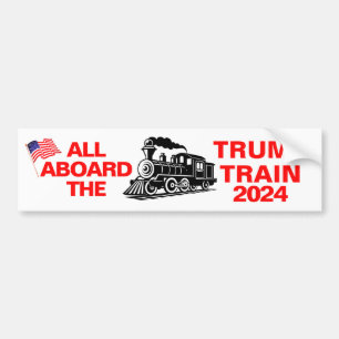 Autocollant De Voiture Tous à bord du Trump Train 2024
