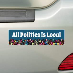 Autocollant De Voiture Toute la politique est locale