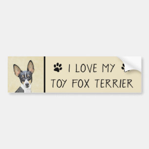 Autocollant De Voiture Toy Fox Terrier Peinture - Cute Original Chien Art
