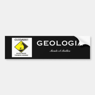 Autocollant De Voiture Trabalhando de Geologos, GEOLOGIA, Mente et Malleo