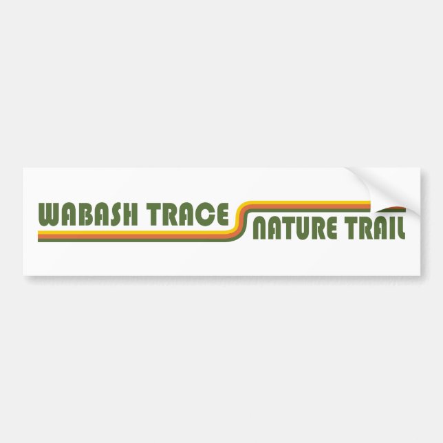 Autocollant De Voiture Trace de Wabash sentier de la nature Iowa (Devant)