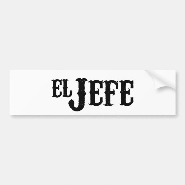 Autocollant De Voiture Traduction d'EL Jefe le patron (Devant)