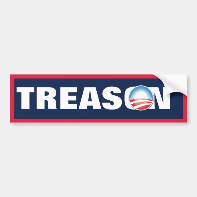 Autocollant De Voiture Trahison d'Obama (Devant)