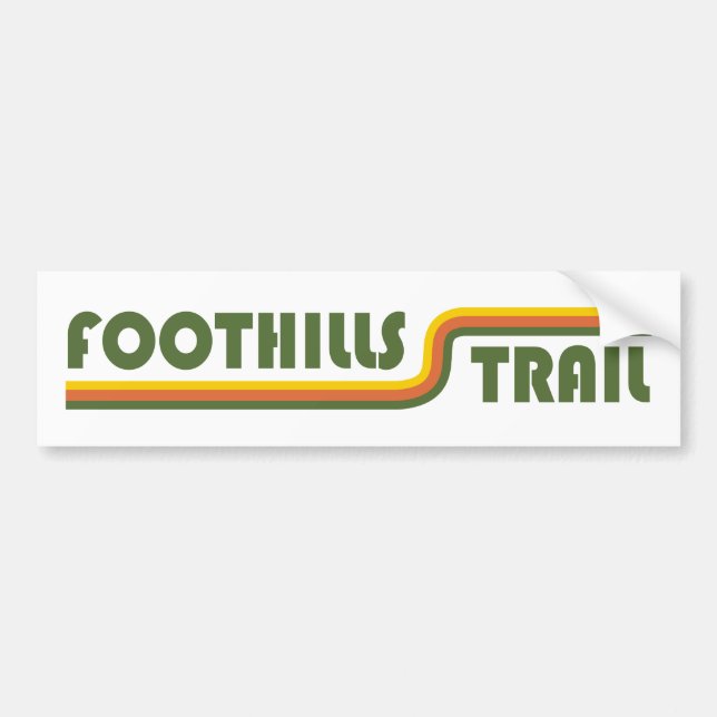 Autocollant De Voiture Trail Foothills Caroline du Nord Caroline du Sud (Devant)