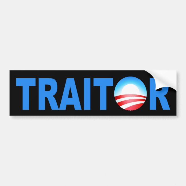 Autocollant De Voiture TRAÎTRE Obama (Devant)