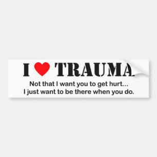 Autocollant De Voiture Traumatisme du ♥ I