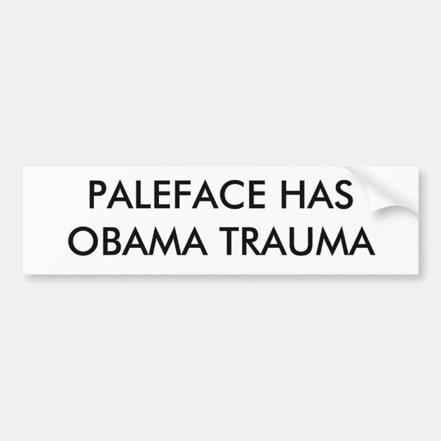 AUTOCOLLANT DE VOITURE TRAUMATISME DU VISAGE PÂLE HASOBAMA (Devant)