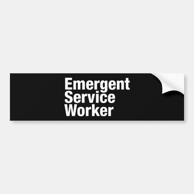 Autocollant De Voiture Travailleur de service émergent (Devant)