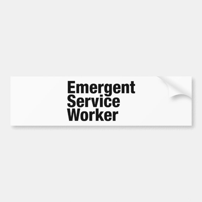 Autocollant De Voiture Travailleur de service émergent (Devant)