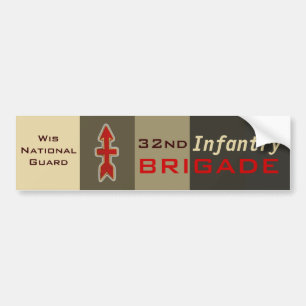Autocollant De Voiture trente-deuxième Brigade rouge de flèche