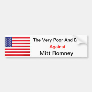 Autocollant De Voiture Très le pauvre et les chiens contre Mitt Romney