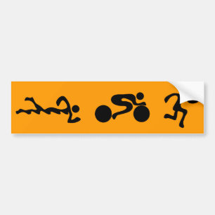 Autocollant De Voiture TRI conception de butoir NOIRE courue de bain de