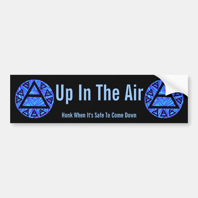 Autocollant De Voiture Triade Bleue Symbole de l'air antique dans l'air (Devant)