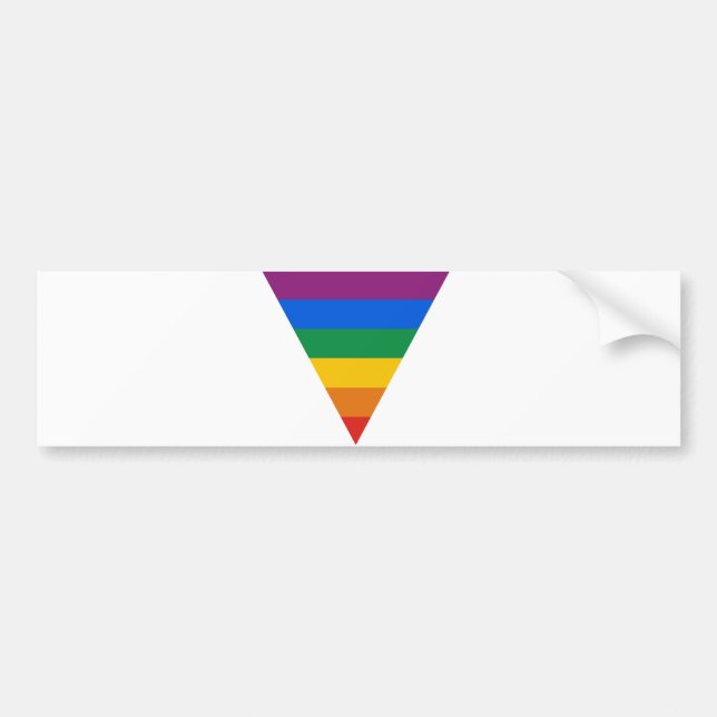 Autocollant De Voiture Triangle de gay pride (Devant)