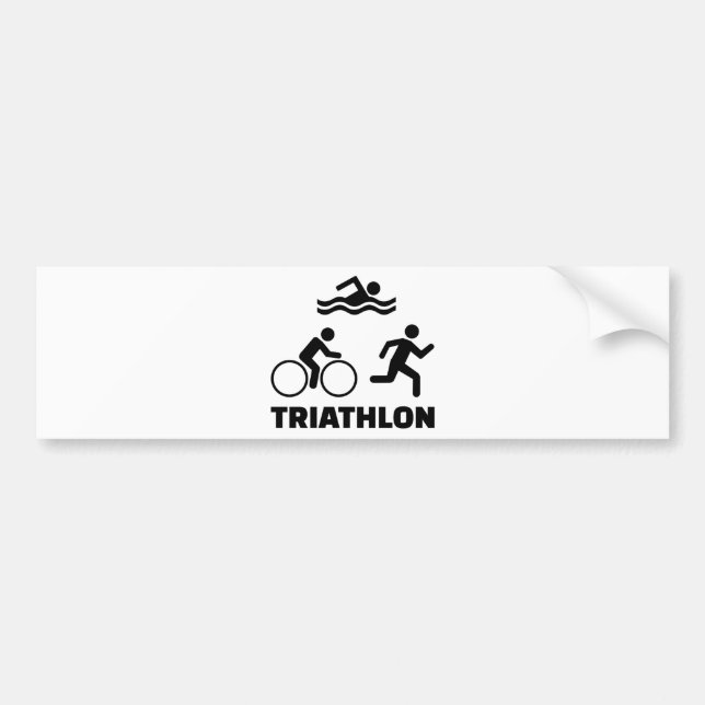 Autocollant De Voiture Triathlon (Devant)