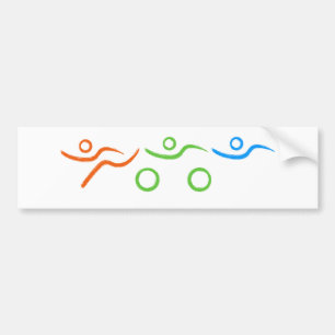 Autocollant De Voiture Triathlon cool et design unique