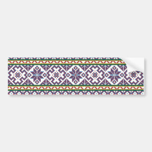Autocollant De Voiture Tribal Multicolored ancient symbol folk art design