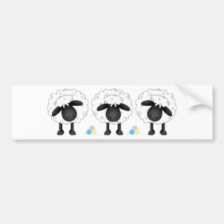 Autocollant De Voiture Trio des moutons