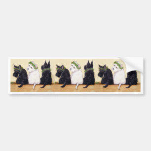 Autocollant De Voiture Trois terriers sages