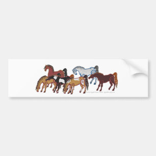 Autocollant De Voiture troupeau celtique de cheval