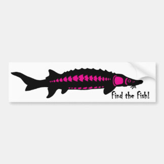 Autocollant De Voiture trouvez les poissons, PINK2