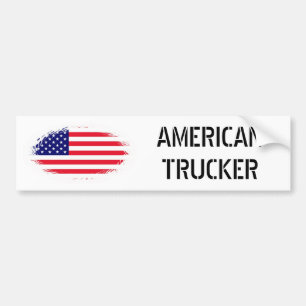 AUTOCOLLANT DE VOITURE TRUCKER AMÉRICAIN