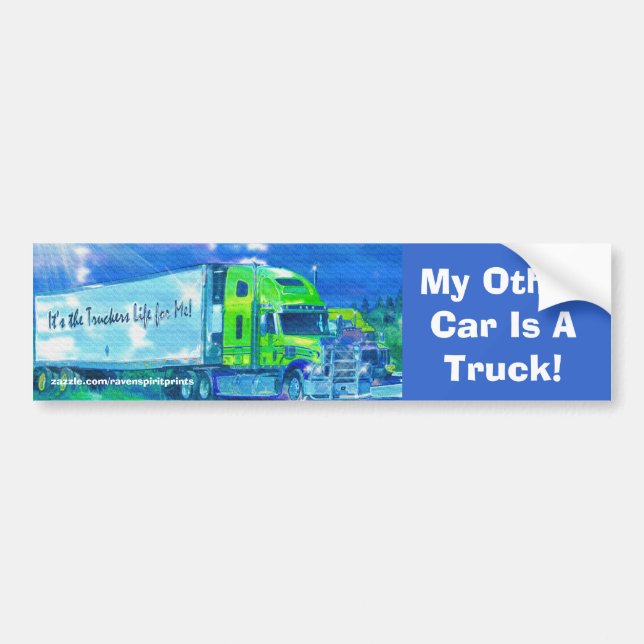 Autocollant De Voiture Trucker Big Rig Designs pour les amateurs de camio (Devant)