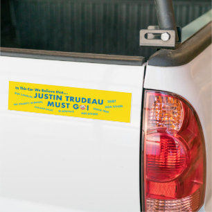 Autocollant De Voiture Trudeau Must Go Bumper Sticker